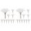 20Pièces Fleurs Blanches Mini Arbres Décoratifs DIY 2