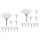 20Pièces Fleurs Blanches Mini Arbres Décoratifs DIY 4