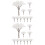 20Pièces Fleurs Blanches Mini Arbres Décoratifs DIY 5