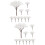 20Pièces Fleurs Blanches Mini Arbres Décoratifs DIY 7