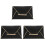 3Pièces -Monnaie Noir En Cuir Véritable Chics Et 2