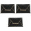 3Pièces -Monnaie Noir En Cuir Véritable Chics Et 3