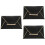 3Pièces -Monnaie Noir En Cuir Véritable Chics Et 6