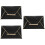 3Pièces -Monnaie Noir En Cuir Véritable Chics Et 7