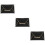 3Pièces -Monnaie Noir En Cuir Véritable Chics Et 9