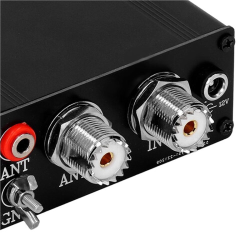 2X ATU-130 1.8‑50MHz 200W Micro-Shortwave Automatic Antenna Tuner 10‑15VDC Organic Light Emitting Diode Display 2