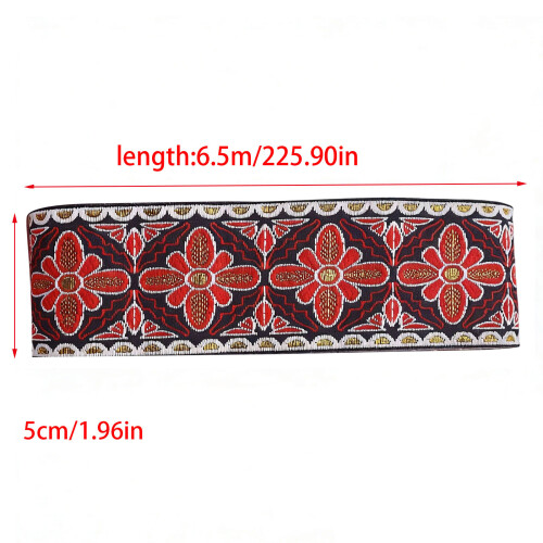 7.1yard Polyester Webbing Trim 50mm Wide Sewing Ribbon for-D 2