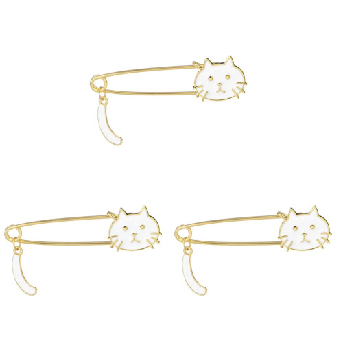 3Pièces Broche Chat Pour Femme Accessoire 1
