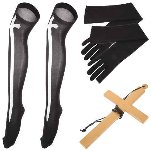 3Ensembles Costume En Croix Et Bas Longs 1