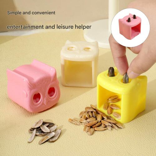 Fun Owl Shape Nut Peeler Nutcrackers for Sun-lemon yellow 1