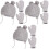 3Pièces Ensemble Bonnet Et Bébé En Hiver 3
