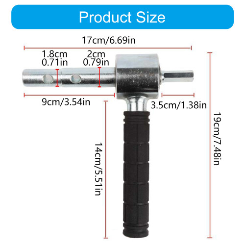 Secure Lock Ice Fishing Drill Bit Handle Adapter Universal 2