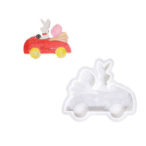 Easter Rabbit Bike Carrot Silicone Molds For Handmade-A03 1