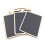 40Pièces Mini Tableaux Ardoise Noir En Bois Effaçable Pour Décor 8