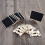 40Pièces Mini Tableaux Ardoise Noir En Bois Effaçable Pour Décor 9