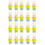32Pièces Cartoon Tpr Adorable Écoliers Multi-Usage 7