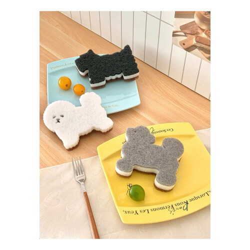 4X Safe Cleaning Kitchen Sponges Cute Dogs For Kitchen 1