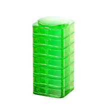Petit étui à médicaments en plastique avec distributeur-Vert 7
