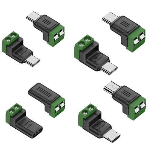 Adaptateur de bornes de prise sans soudure léger,-TypeC OTG 1