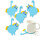4pcs Horse Pattern Cup Holders Mat Flexible Beverage-26 1