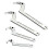 Adjustable Hook Wrench C Type Spanner Water-4pcs square head 1
