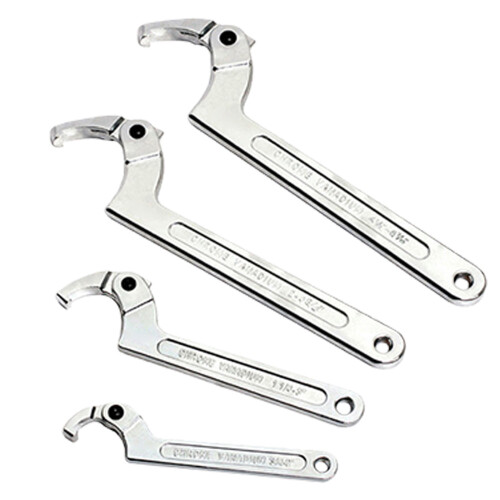 Adjustable Hook Wrench C Type Spanner Water-4pcs square head