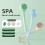 USB Electric Long Handle Bath Brush 4 Interchangeable Head-Blue 2