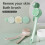 USB Electric Long Handle Bath Brush 4 Interchangeable Head-Blue 7