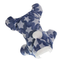 Sudadera con capucha de felpa de coral con estampado de estrellas azul talla S