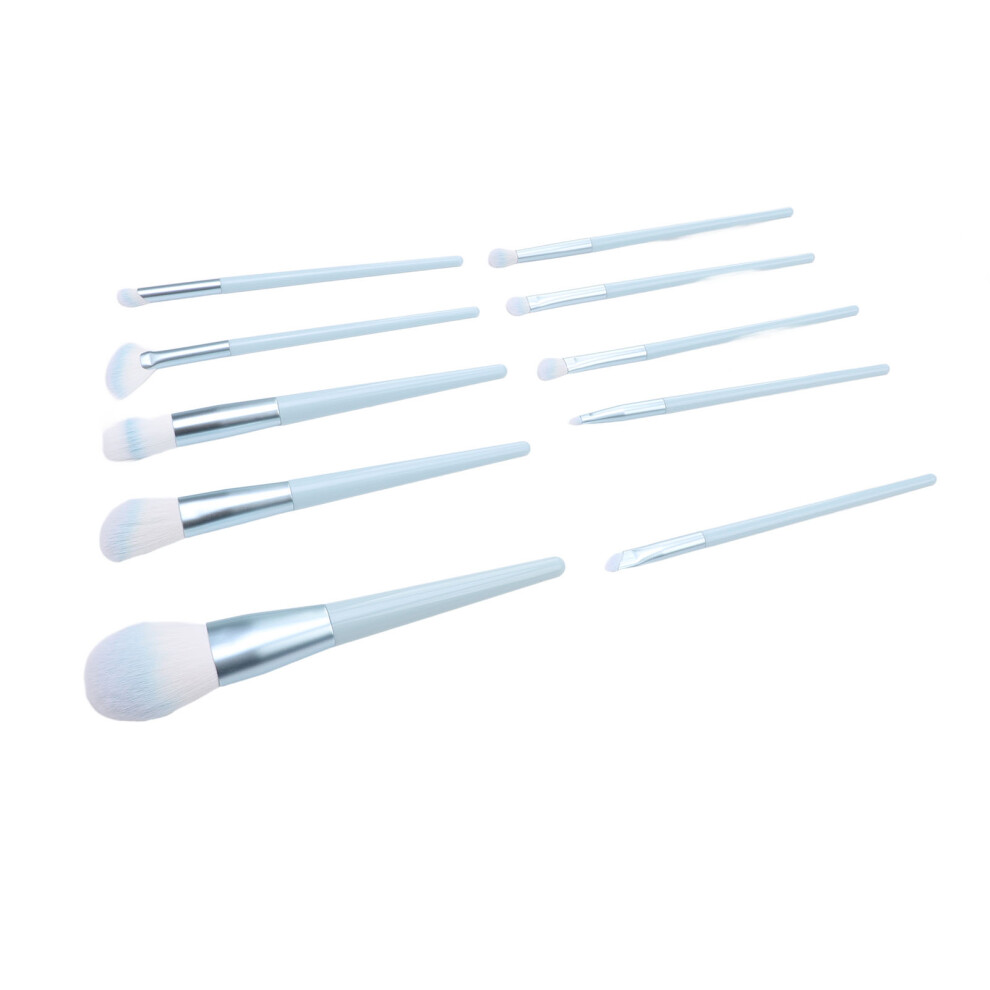 10 Pcs Makeup Brush Set Synthetic Fiber Powder Highlight Blush Eye Shadow Brushes