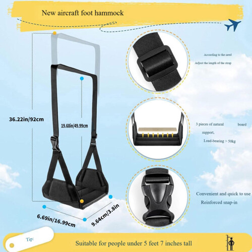 Ergonomic Travel Footrest Swing with Modifiable Belts for 1