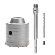 SDS Hammer Drills Wall Hole Saw Drill Bit Set Cutter Tools with Round Shaft Concrete Cement Stone Hole Opener,65mm