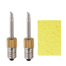2 Pcs Soldering Iron Tip with Sponge E10 Interface Welding Tips USB Soldering Tip Soldering Tools Set C Type