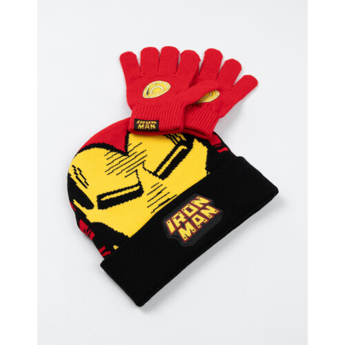 Marvel Marvel Beanie and Gloves Set (Boys Red) 2