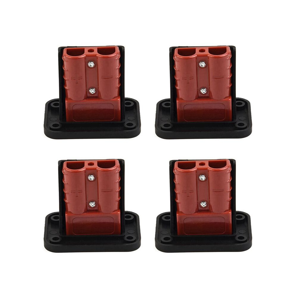 4Pc 50A For Anderson Plug Connector Flush Mount Bracket Panel Cover For Caravan Boat Truck Cable Connectors Plug 4712653506148
