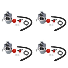 4X 590399 Carburador Carburador para Briggs e Stratton 796077 Motor Cortador de Grama com Junta VáLvula de Filtro de Linha de CombustíVel