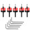5pcs 8mm Shank Countersunk Drill Bit Woodworking Router Bit Core Limiter Drill Bits Hole Opener Router Bit 1
