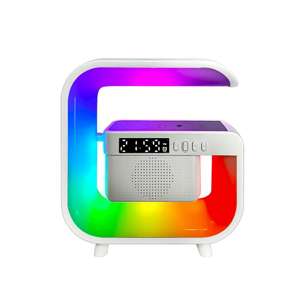 Wireless Charger Stand 5.0 Speaker Multifunction Fm Tf Rgb Night Fast Charging Station For Smartphone-A Light 4711893170393