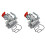 2X Idle Air Control Valve MD614743 for  Mirage 1997-2000 1.5/1.8L 1