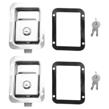 2Set Paddle Slam with Lock Key Travel Trailer Lock RV Door Heavy Duty Flush Mount Handle