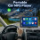 Portable Wireless Carplay Dash Mount, 7 Polegadas Touch Screen Car Stereo , FM Car Radio, Câmera Traseira, USB 6