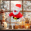 Grappige kerst raamdecoratie Kerstman-2 STUKS ingesteld 6