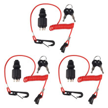 3X WyłąCznik Zapłonu Klucz BezpieczeńStwa Zespół Blokady Smyczy dla OMC BRP 1996 Johnson Evinrude 5005801 dla Evinrude dla Johnson