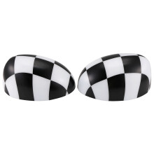 For Cooper R50 R52 R53 RHD Rearview Mirror Reversing Mirror Cover Shell Decoration Auto Parts Black-White