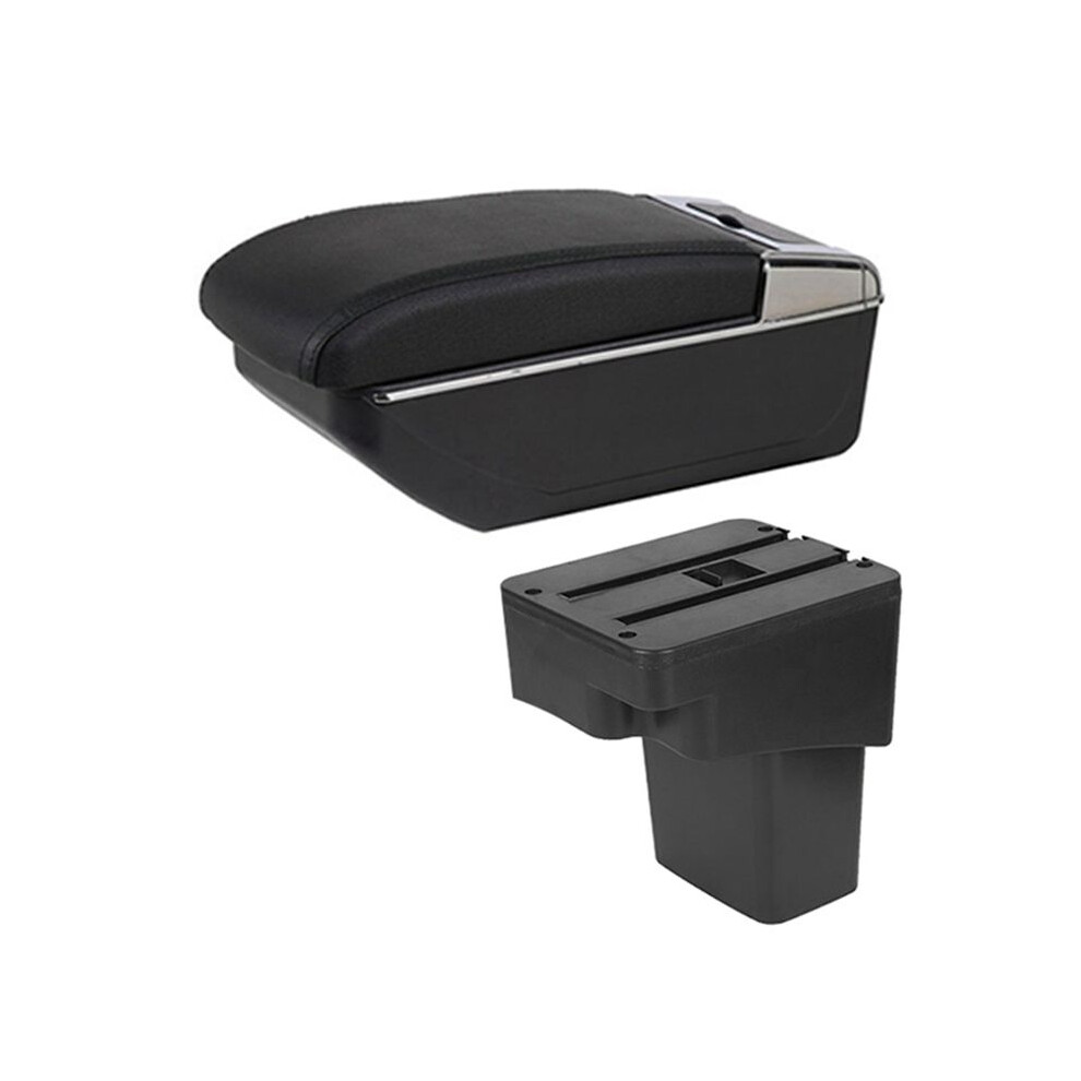 For Solaris Armrest Box For Accent Rb Solaris Verna 2011-2016 Car Armrest Storage Box, Black 4714185175694