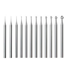 12 Pcs Cylinder-Cone Shape Carving Burr Sets, 3/32 Inch Shank Jewelry Making Stone Setting Burs for Lapidary