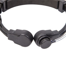 2X Telescopic Heavy Duty Throat Vibration Mic Headphone NATO Plug for Walkie Talkie Radio
