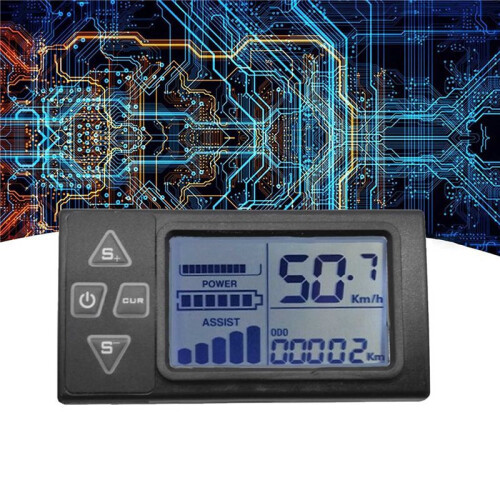 2X 24V 36V 48V 60V S861 LCD Ebike Display Dashboard Meter para Bicicleta EléTrica BLDC Controller Control Panel (SM Plug) 2