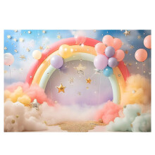 210X150cm European American Valentine's Day Party Backdrops Balloon Roses Heart Banner Photography Backdrops, C