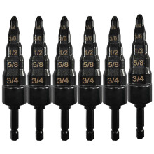 6Pcs Air Conditioner Copper Pipe Expander Swaging Drill Bit Swage Tube Expander Soft Copper Tubing Tools HVAC Repair-A